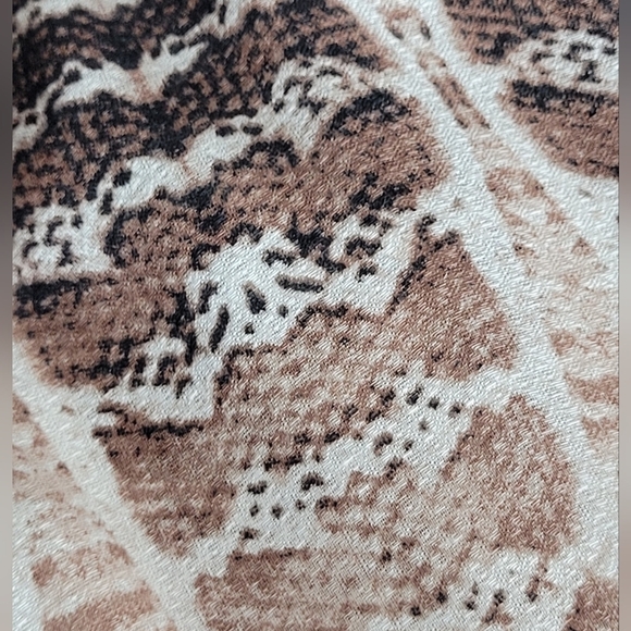 Haute Hippie Tribe Harper Snake Print Semi-Sheer Long Sleeve Blouse - Size S - Picture 10 of 14